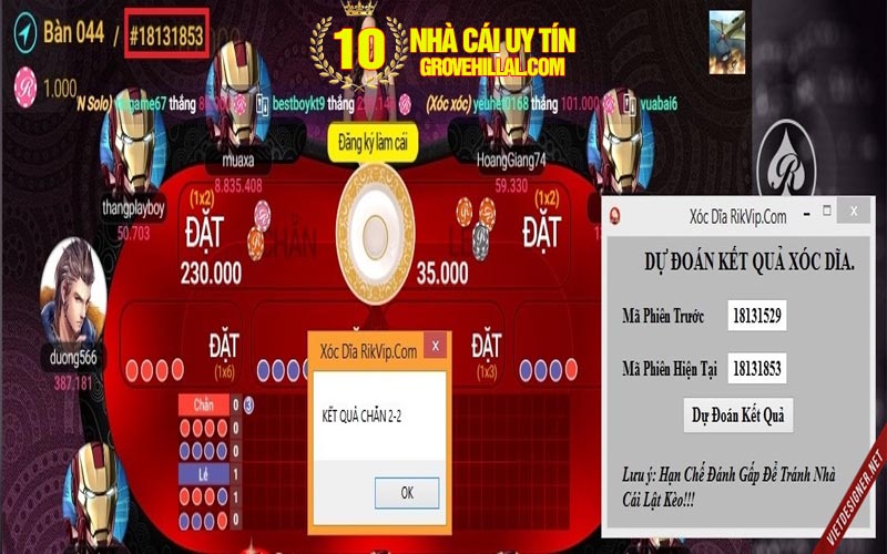 Tool hack xóc đĩa