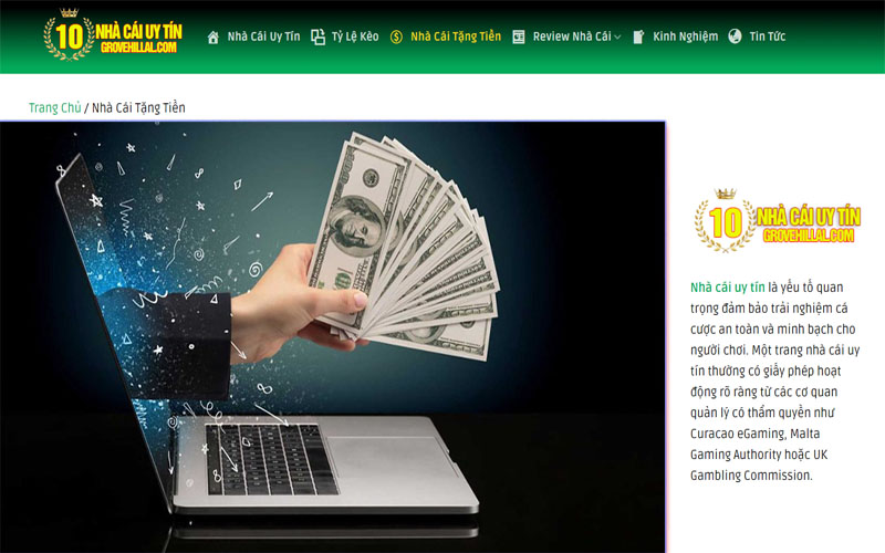 Giới thiệu nhà cái tặng tiền